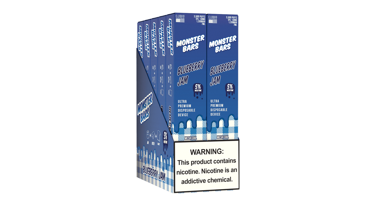 MONSTER BARS DISPOSABLE VAPE (3500 Puffs) BY JAM MONSTER - Purchasevapes