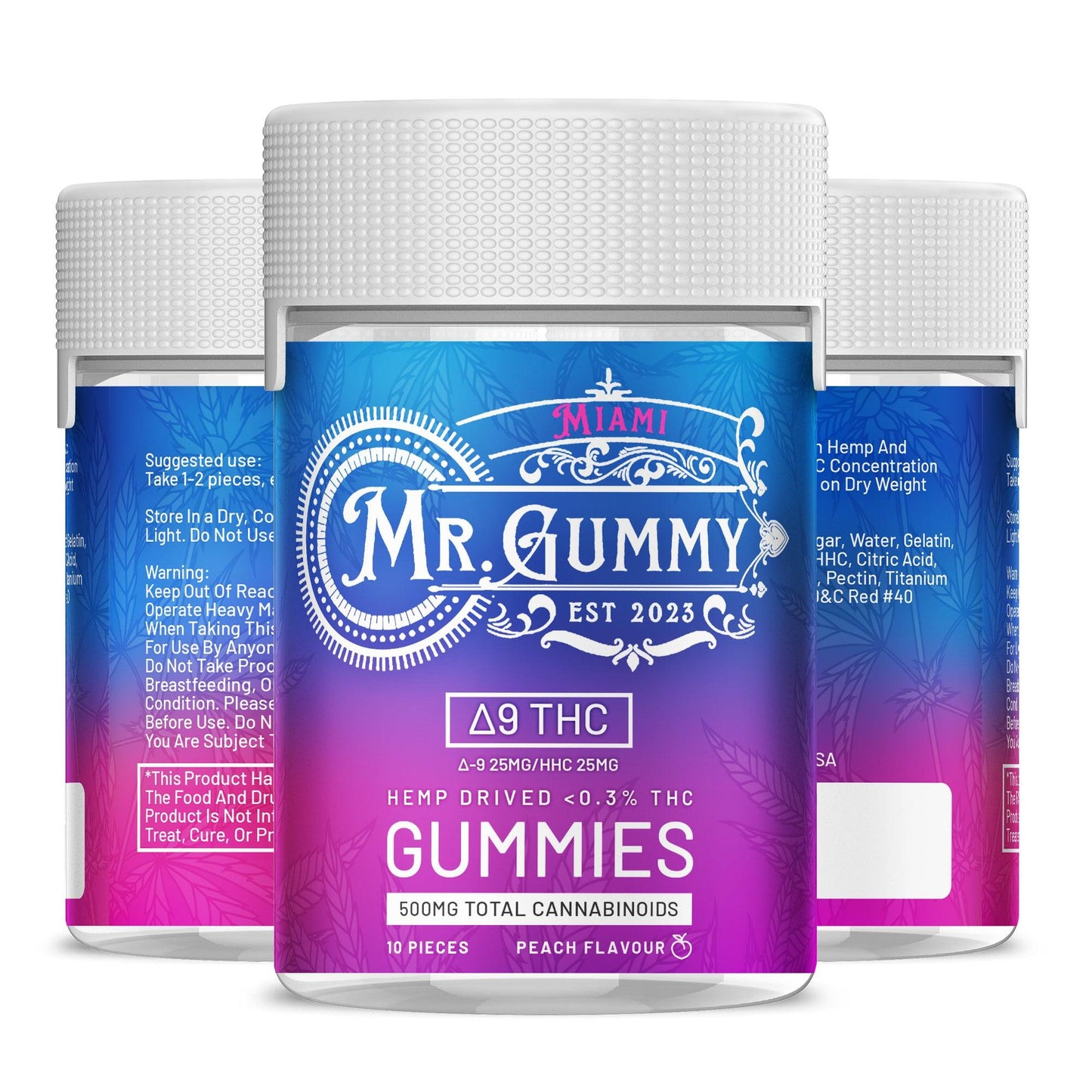 Mr Gummy Miami - 500mg D9 Gummies - Purchasevapes